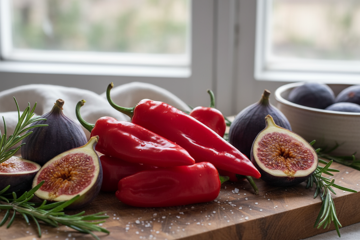 piment antillais rouge figue romarin